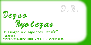 dezso nyolczas business card